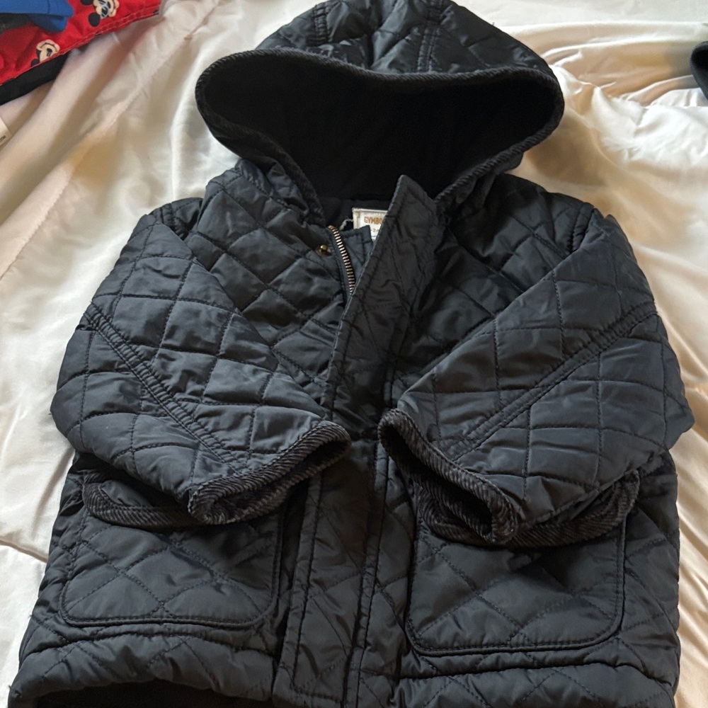 Gymboree Black Quilted Hooded Puffer Jacket